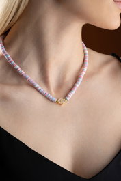 Heliophilia Silver Collar KL-0877 Multicolor con Colgante de Metal